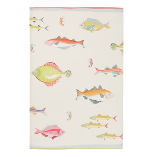 Torchon Imprimé En Coton Multicolore 50x75 Cm