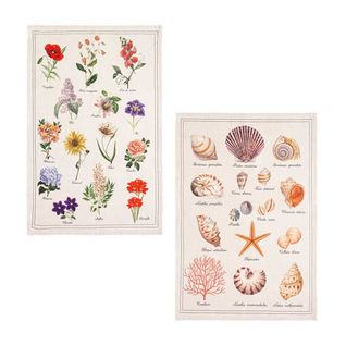 Lot De 2 Torchons En Métis Multicolore 50x75