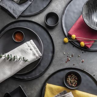Serviette De Table Unie En Polylin, Meringue 45 X 45