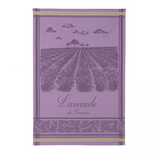 Torchon En Jacquard De Coton Violet 50x75