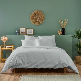 Parure 220x240cm 2 Personnes Percale - Gris Clair