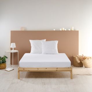 Drap Housse Uni 180x200cm Percale Blanc
