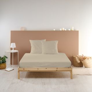 Drap Housse Uni 180x200cm Percale Lin