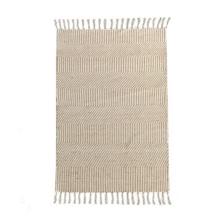 Tapis Déco à Franges En Jute Et Coton