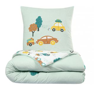 Parure De Lit Enfant Voiture Réversible 140x200cm