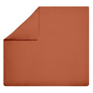 Housse De Couette Unie En Coton Terracotta 260x240