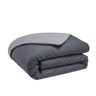Housse De Couette Bicolore En Polyester Gris 200x200