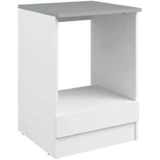 Meuble Bas Oke 60 Cm Pour Four Et Plaque De Cuisson - Blanc
