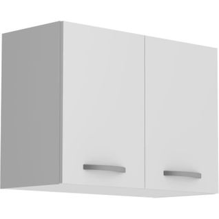 Oslo Meuble Haut 2 Portes - Blanc - L 80 X P 36 X H 58 Cm