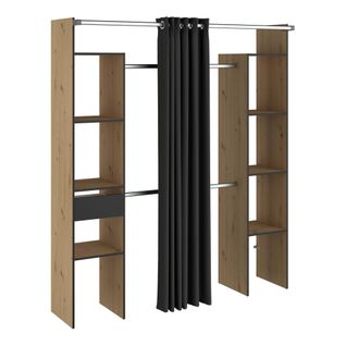 Kit dressing L. 176 cm KATIE imitation chêne et noir