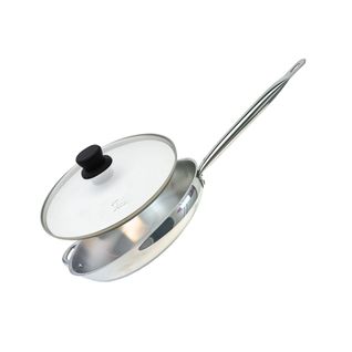 Poêle à Frire 32 Cm En Inox 18/10 Et Couvercle En Verre Elo Profi Therm