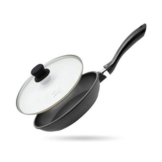 Poêle à Frire 28 Cm Et Couvercle En Verre Sans Pfas Elo Alucast