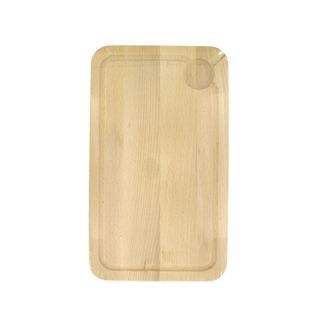 Planche à Découper, Hêtre Avec Rigolle Et Collecteur De Sang 34 X 20 Cm