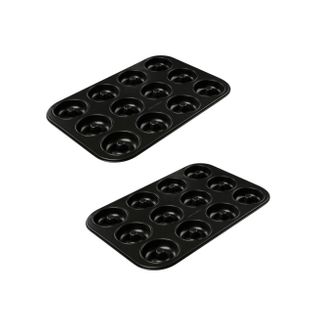 Ensemble De 2 Moules Donut Et Bagel 12 Empreintes 26,5 X 38,5 Cm Tradition