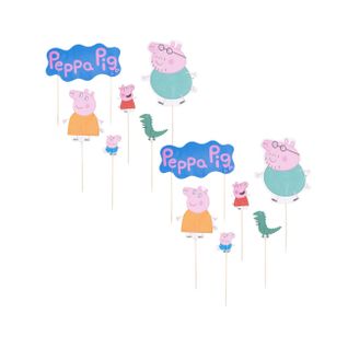Ensemble De 24 Décorations De Gâteau D’anniversaire Peppa Pig