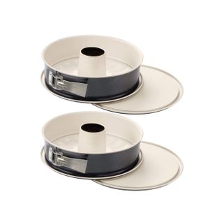 Ensemble De 2 Moules à Manqué à Charnière Avec Fond à Savarin 26 Cm   Back-trend