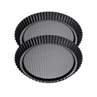 Ensemble De 2 Moules à Tarte Renversée 28 Cm Black Metallic