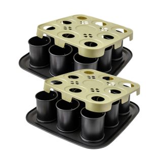 Ensemble De 2 Moules à Gâteaux Individuels 9 Empreintes Avec Couvercle