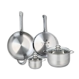 Ensemble De 2 Poêles De Cuisson 28 Et 32 Cm Et 2 Faitouts 14 Et 24 Cm Profi Brillant