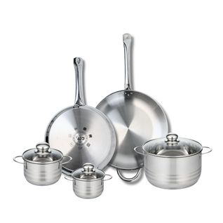 Ensemble De 2 Poêles De Cuisson 28 Et 32 Cm Et 3 Faitouts 12, 14 Et 20 Cm Profi Brillant