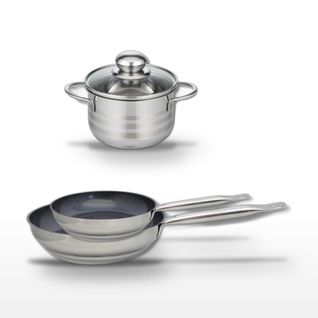 Lot Poêles 24cm Et 28cm Elo Profi Therm Platinum Avec Faitout 14cm