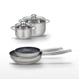 Lot 2 Poêles 24/28cm et 2 Faitouts 16/20cm Elo Profi Therm Platinum