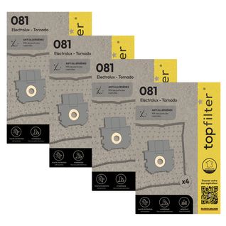 Lot De 4 Packs De 4 Sacs Aspirateur 64081 Electrolux Et Tornado   Premium