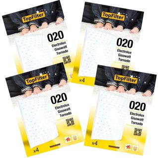 Lot De 4 Packs De 4 Filtres Aspirateur Seau 64020 Electrolux Et Tornado Premium