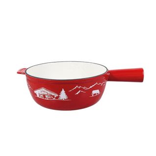 Poêlon Savoyard En Fonte Émaillée 24cm Rouge - Sh003