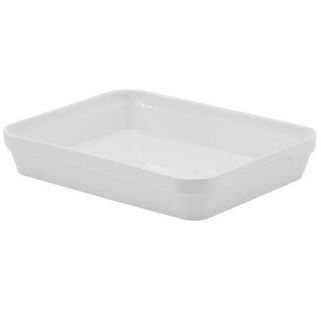 Plat à Four En Porcelaine 34.5x26cm Blanc - 5721