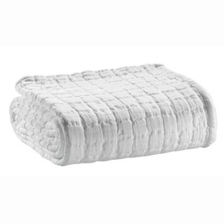 Plaid Stonewashed Swami Blanc 130 X 200 Cm Vivaraise