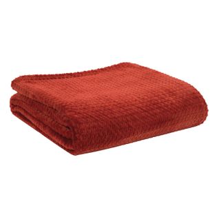 Plaid Gaufrette Terracotta 180 X 230 Cm