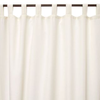 Rideau En Polycoton à Pattes Écru 140x250 - First Coton