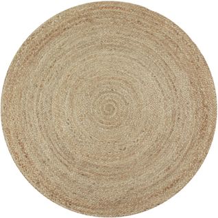 Tapis De Salon Rond En Jute Tressé Naturel Artisanal D160 - Style Bohème