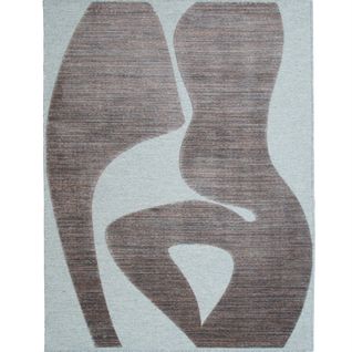 Tapis Salon En Laine Motifs Contemporains Marron 160x230