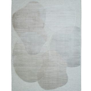 Tapis Salon En Laine Motifs Contemporains Rose Délavé 160x230