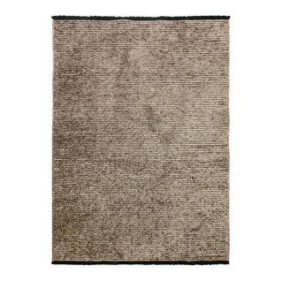 Tapis Salon Tissé Plat Coton Noir Reflet Lumière Gris 160x230