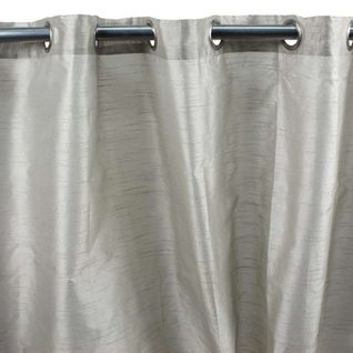 Rideau Effet Soie à Oeillets Écru 140x250 - Art Silk