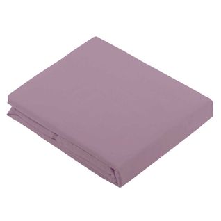 Drap Plat Uni En 100 % Coton - 240x310 Cm - Vieux Rose