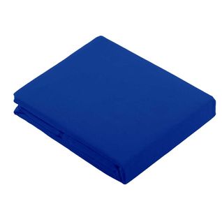 Drap Plat Uni En 100 % Coton - 240x310 Cm - Bleu Encre