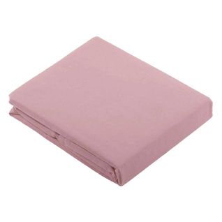 Drap Plat Uni En 100 % Coton - 240x310 Cm - Rose