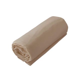Drap Housse Jersey Uni En 100% Coton - 140x190 Cm - Beige Foncé