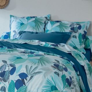 Parure De Couette Au Style Tahitien - 260x240 Cm - Bleu