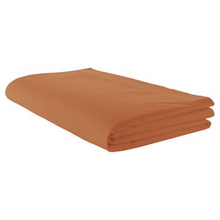 Drap Plat Piqué Uni En Percale De Coton - 280x325 Cm - Orange