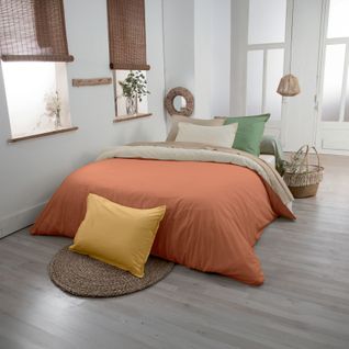 Housse De Couette En Coton Biologique - 260x240 Cm - Terracotta