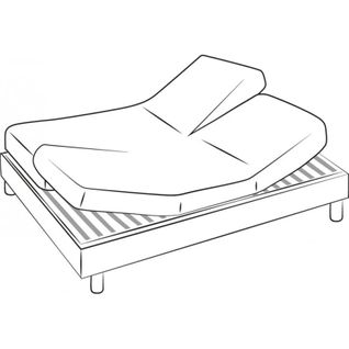 Drap-housse Pour Lit Relevable Percale De Coton Uni Bonnet 30 Cm - 200x200 Cm - Turquoise