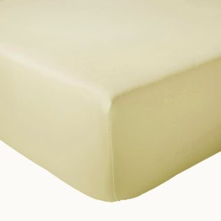 Drap-housse Uni En Satin De Coton - 140x190 Cm - Vert Tilleul