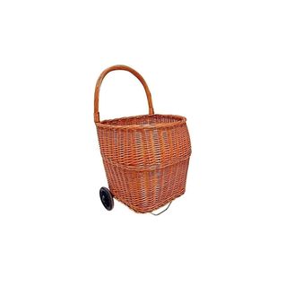 Chariot à Bûches En Osier Buff