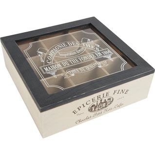 Boîte À Thé En Bois 9 Compartiments - Vcp1040v