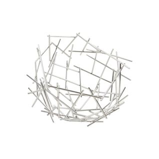 Corbeille à Fruits Ronde En Métal Bowl Argenté